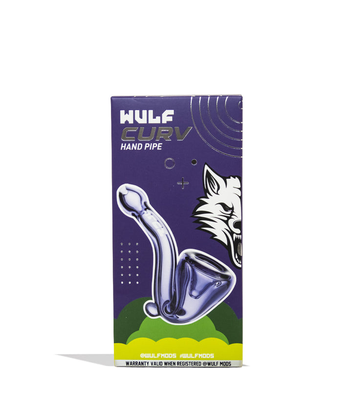 Purple Wulf Mods Curv Hand Pipe Angle View on White Background