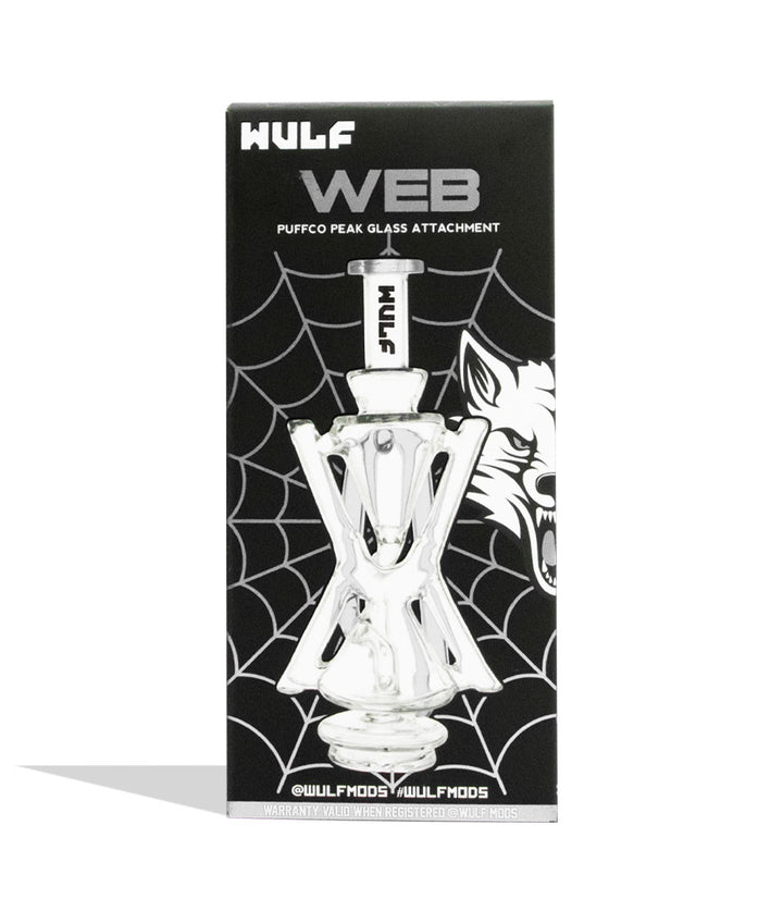 Clear Wulf Mods Web Puffco Peak Top packaging on white background